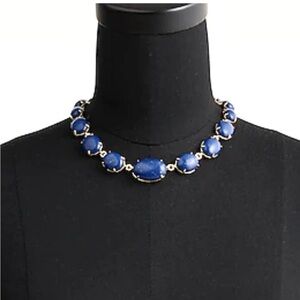 NWT J. Crew Oval Sapphire Necklace